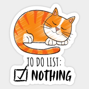 Sleeping Orange Cat – Cozy & Cute Sticker